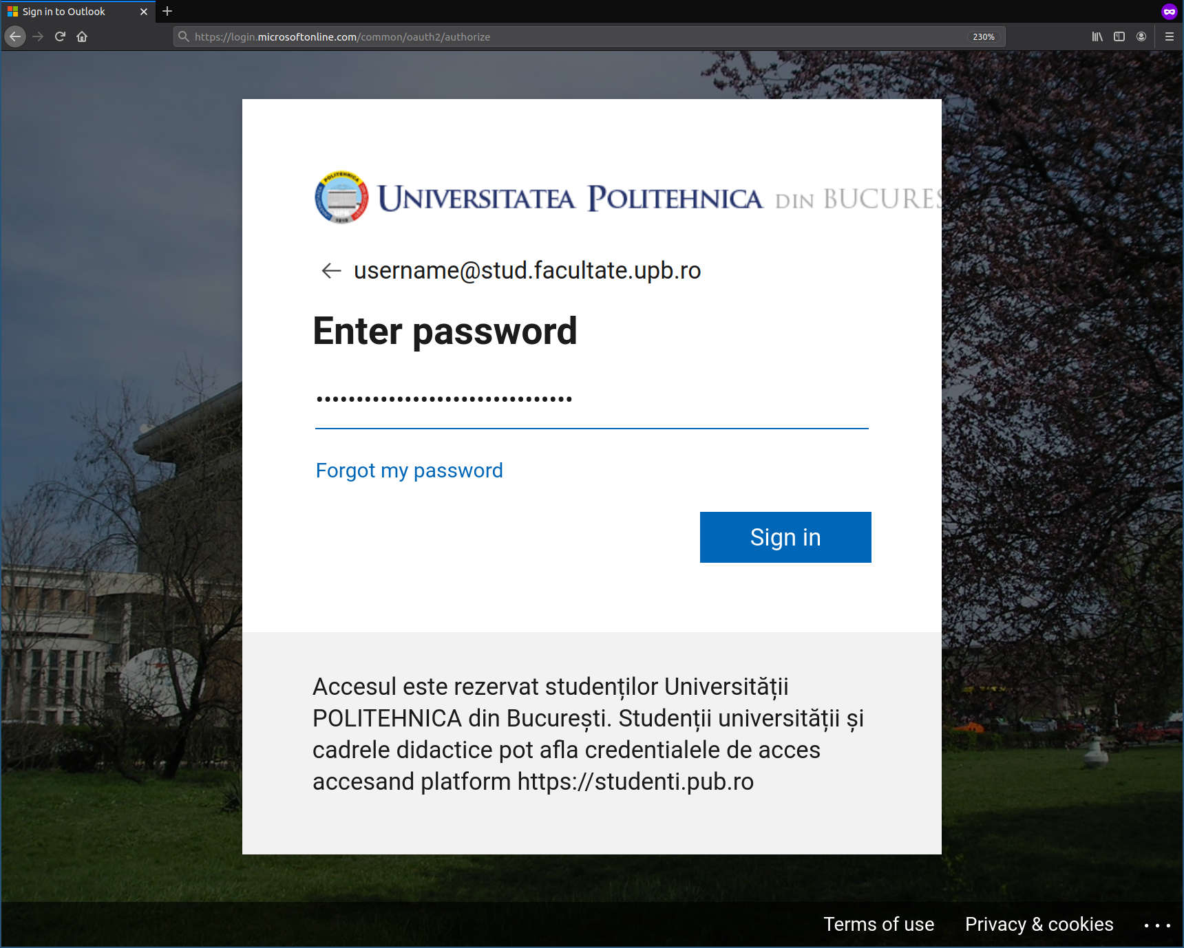 Login Microsoft pas 2