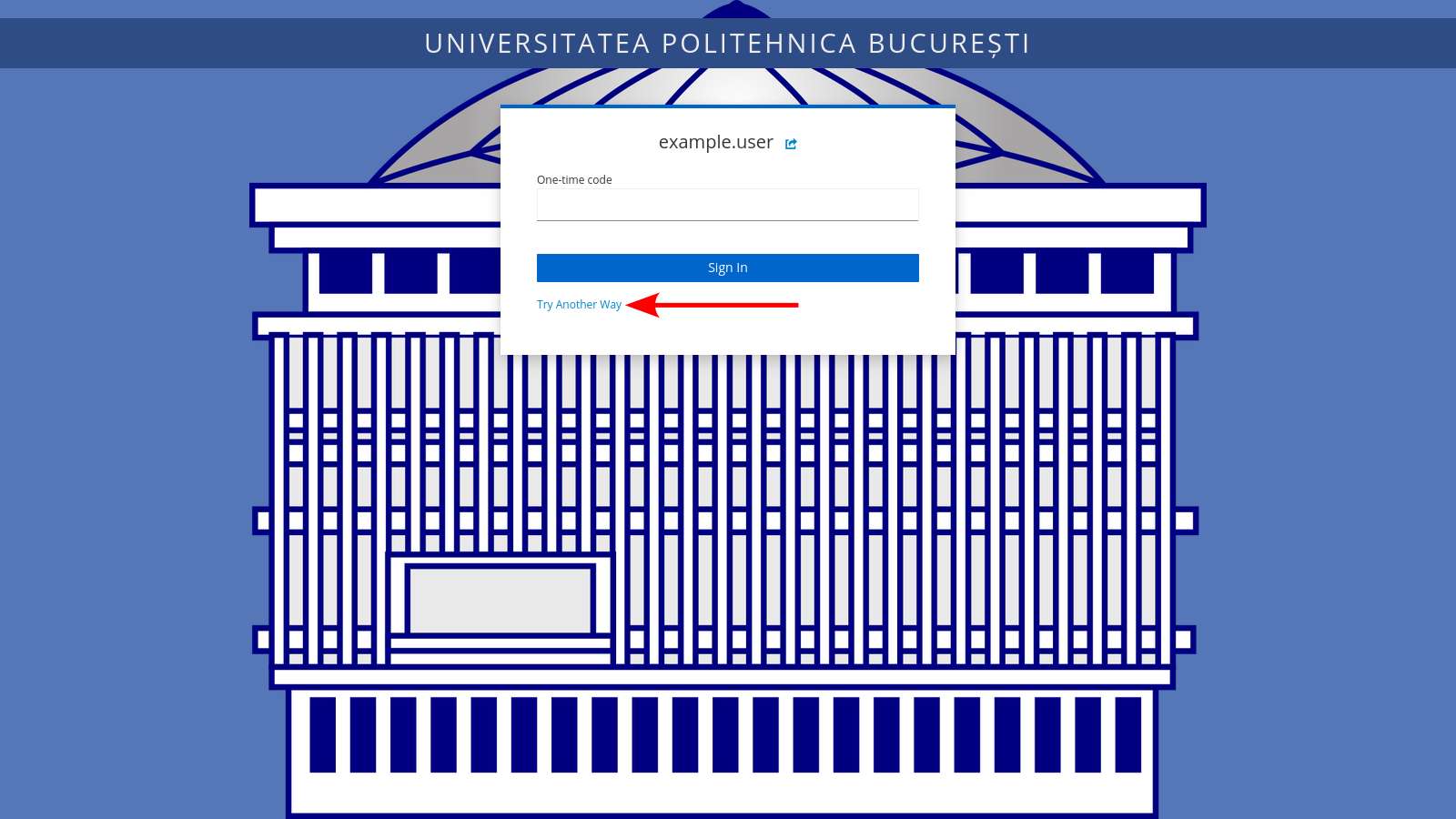 Utilizarea unei alte opțiuni de autentificare în doi pași