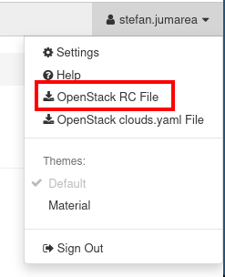 OpenStack RC File
